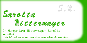 sarolta mittermayer business card